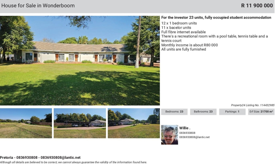 23 Bedroom Property for Sale in Wonderboom AH Gauteng