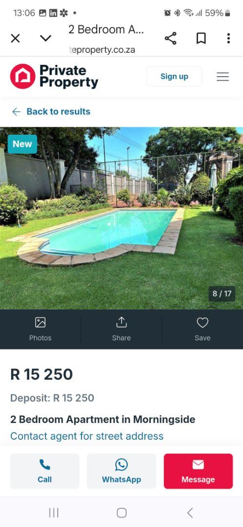 To Let 2 Bedroom Property for Rent in Morningside Gauteng