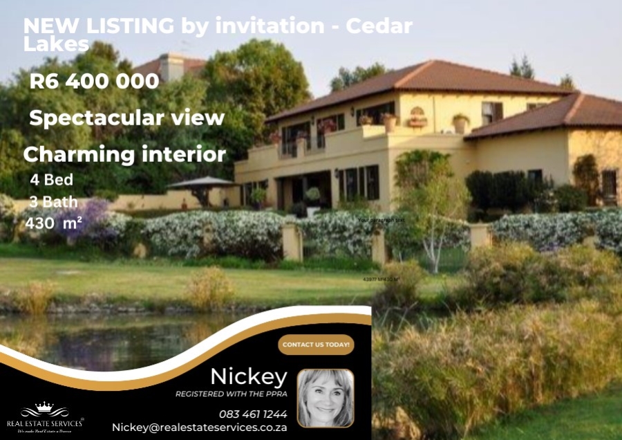 To Let 4 Bedroom Property for Rent in Cedar Lakes Gauteng