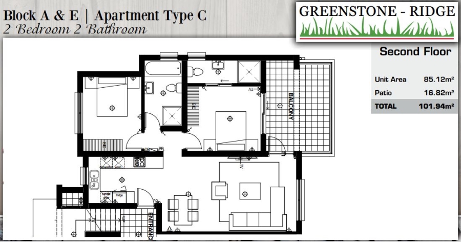 To Let 2 Bedroom Property for Rent in Greenstone Hill Gauteng