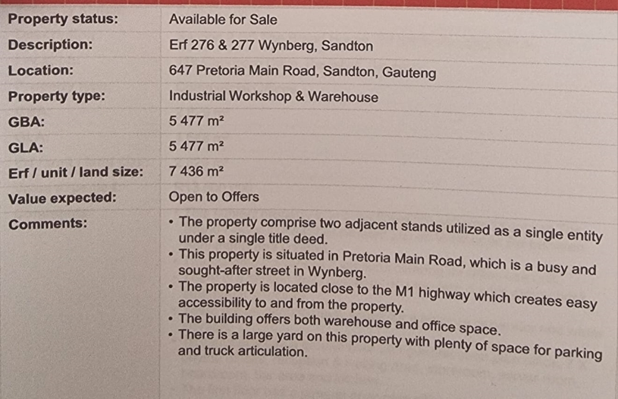 Commercial Property for Sale in Wynberg Gauteng