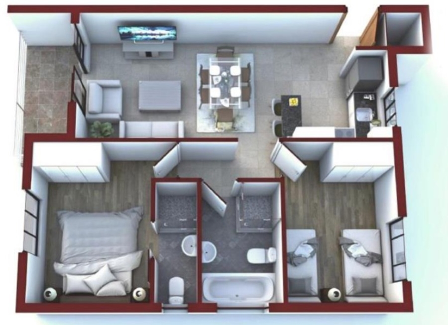 To Let 2 Bedroom Property for Rent in Glen Austin Gauteng