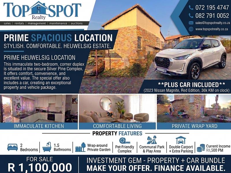 2 Bedroom Property for Sale in Heuwelsig Estate Gauteng