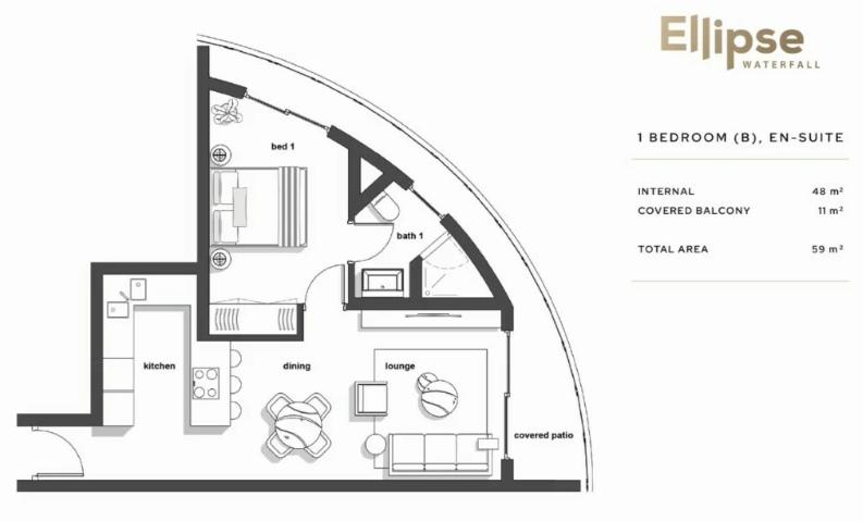 To Let 1 Bedroom Property for Rent in Waterfall Gauteng