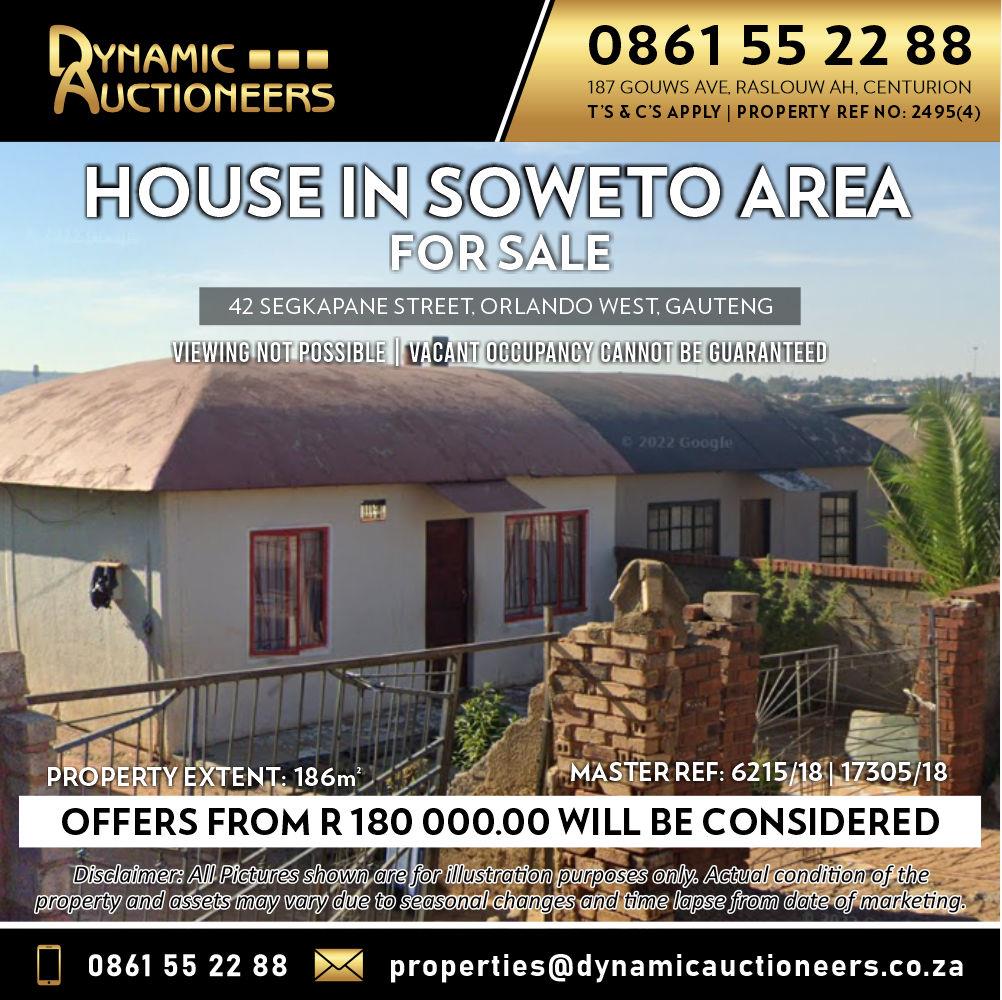 0 Bedroom Property for Sale in Orlando West Gauteng